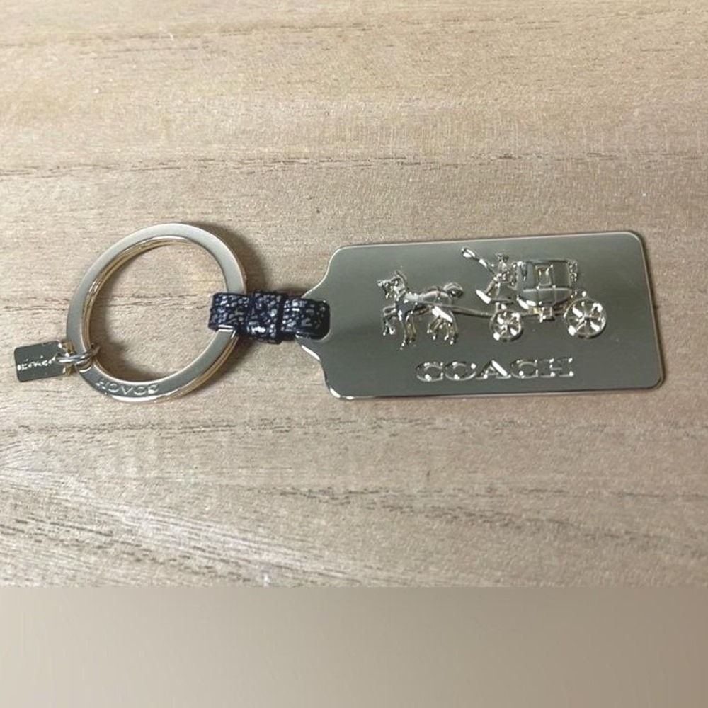 Coach | Accents | Coach Gold Horse Carriage Tag Key Ring With